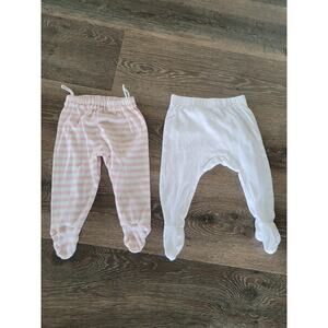 Under the Nile Baby Girl‎ Leggings Pink and Honest White Leggings size 3-6 #1